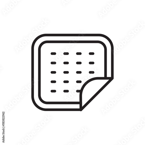 Nicotine patch icon Flat vector set outline