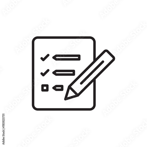 Planning icon Flat vector set outline