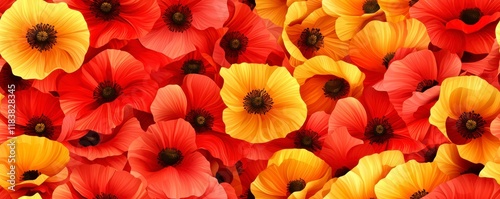 Wallpaper Mural Vibrant colorful flower field nature high-quality image floral arrangement close-up view beauty in nature Torontodigital.ca