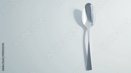 A spoon is sitting on a white background photo