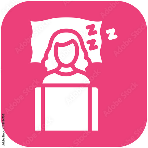 Sleeping vector icon illustration of Lifestyles iconset.