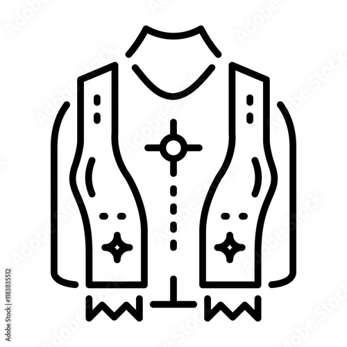 A line style icon of priest vestment 