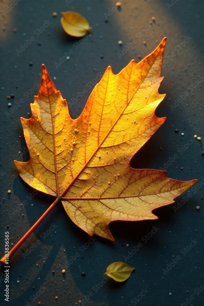 Glowing gold leaf, subtle light play across surface, shine, highlights, golden texture Glowing gold leaf, subtle light play across surface, shine, highlights, golden texture