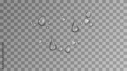 realistic water drop and condensation vector