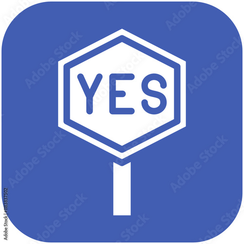 Yes vector icon illustration of Protesting and Civil Disobedience iconset.