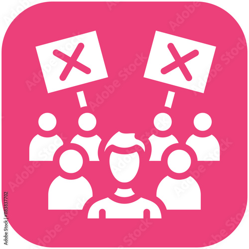 Strike vector icon illustration of Protesting and Civil Disobedience iconset.