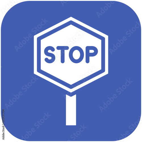 Stop vector icon illustration of Protesting and Civil Disobedience iconset.
