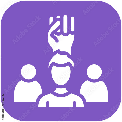 Revolution vector icon illustration of Protesting and Civil Disobedience iconset.