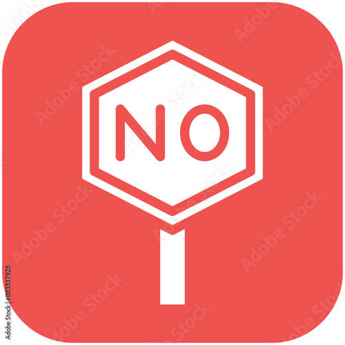 No vector icon illustration of Protesting and Civil Disobedience iconset.