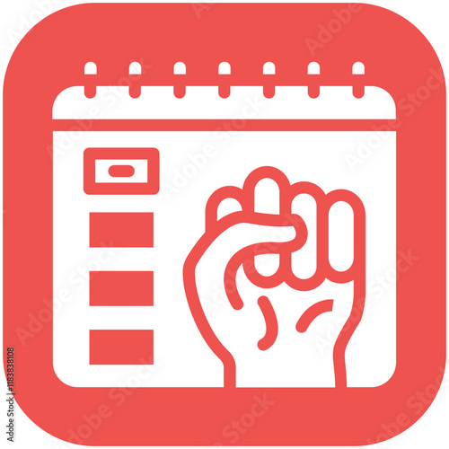 Event vector icon illustration of Protesting and Civil Disobedience iconset.