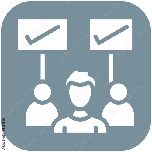 Democracy vector icon illustration of Protesting and Civil Disobedience iconset.