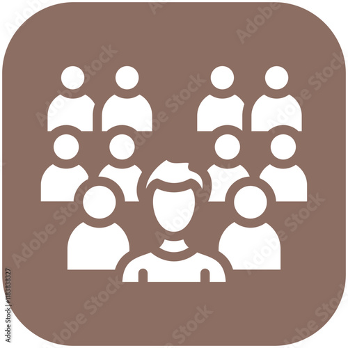 Crowd vector icon illustration of Protesting and Civil Disobedience iconset.