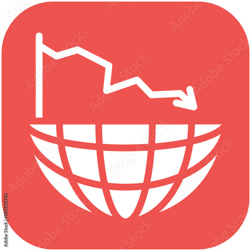 Crisis vector icon illustration of Protesting and Civil Disobedience iconset.