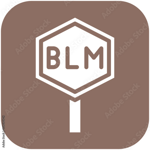 Black Lives Matter vector icon illustration of Protesting and Civil Disobedience iconset.