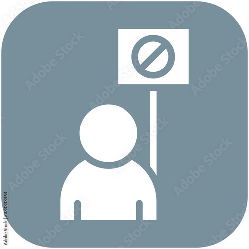 Boycott vector icon illustration of Protesting and Civil Disobedience iconset.