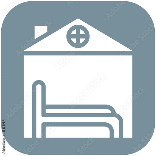 Accommodation vector icon illustration of Vacation Planning iconset.