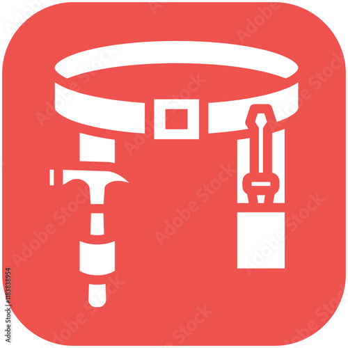 Work Belt vector icon illustration of Home Improvements iconset.