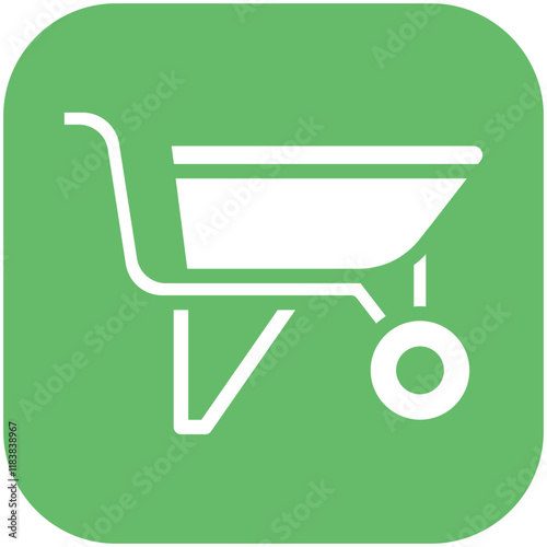 Wheelbarrow vector icon illustration of Home Improvements iconset.