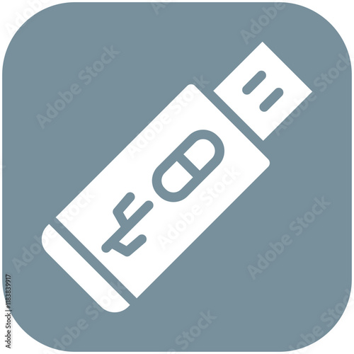 USB vector icon illustration of Mobile UI & UX iconset.
