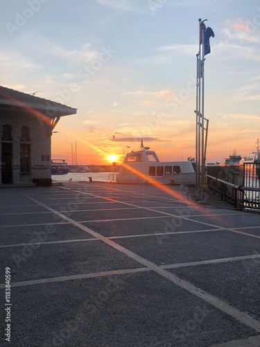 sunset over the sea from in Istanbul