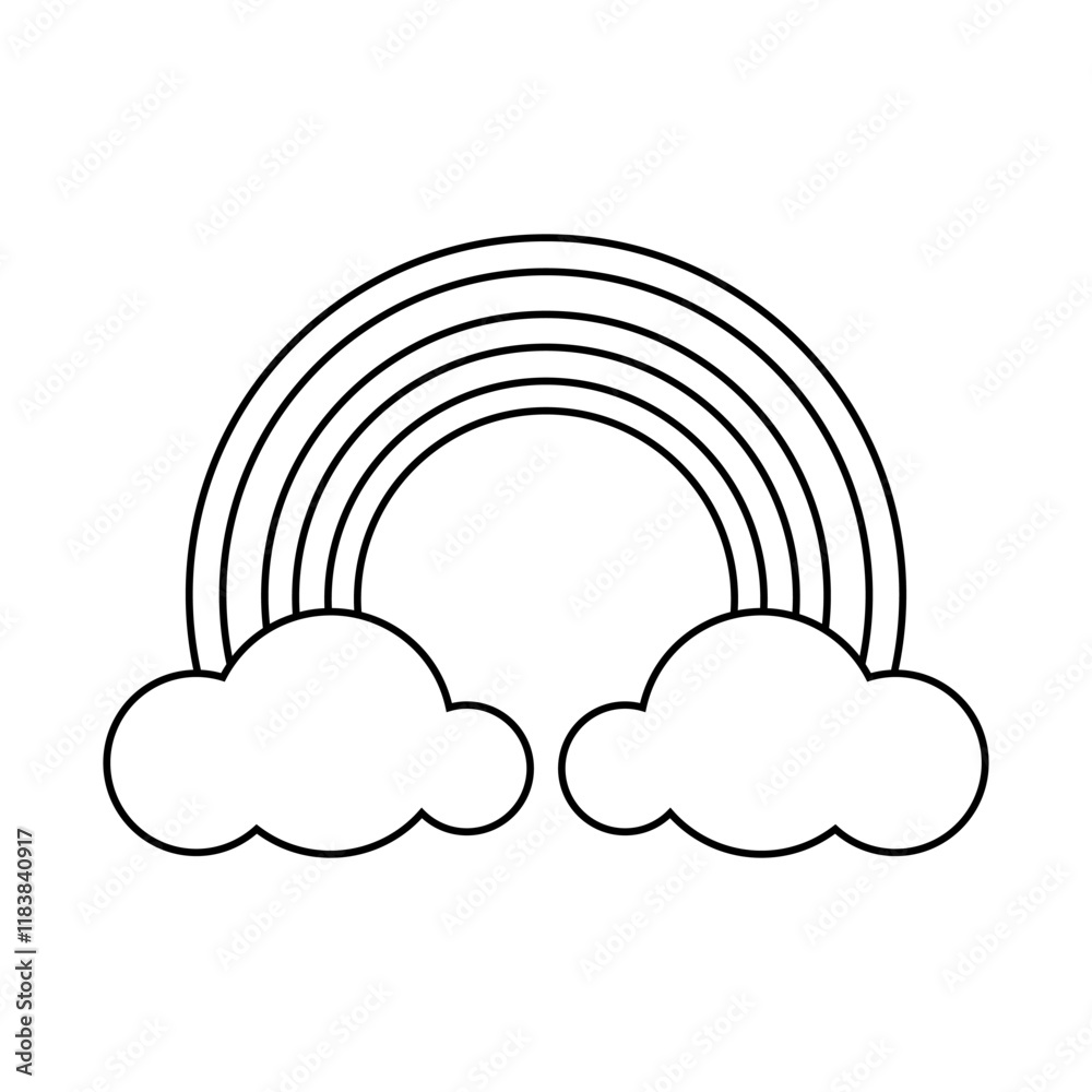 Rainbow icon vector. Bow illustration sign. Iris symbol or logo. Rainbow icon vector. Bow illustration sign. Iris symbol or logo.