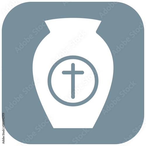 Urn vector icon illustration of Funeral iconset.