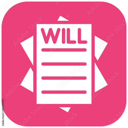 Last Will vector icon illustration of Funeral iconset.