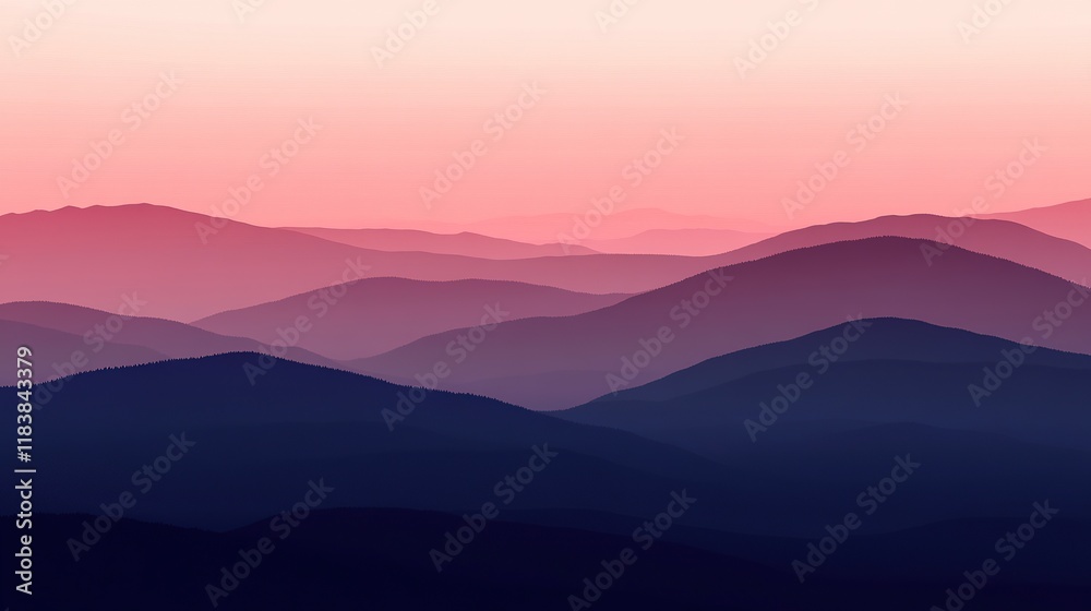 **A romantic dusk-inspired gradient with shades of soft raspberry pink **A romantic dusk-inspired gradient with shades of soft raspberry pink
