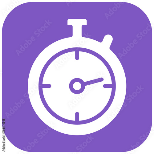 Stopwatch vector icon illustration of Pilates iconset.