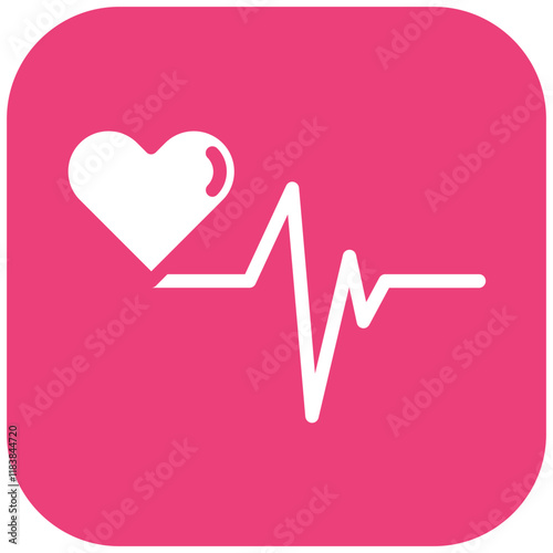 Heart Rate vector icon illustration of Pilates iconset.