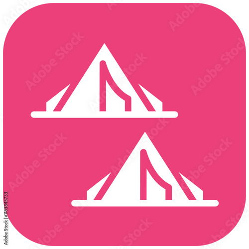 Mina Tents vector icon illustration of Hajj Pilgrimage iconset.