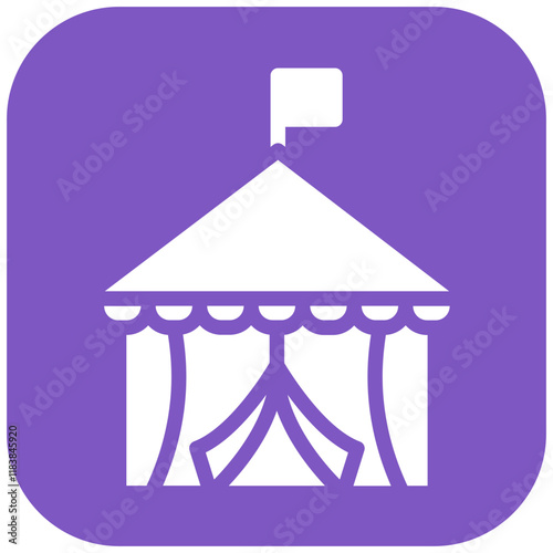 Tent City vector icon illustration of Hajj Pilgrimage iconset.