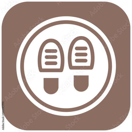 Footsteps vector icon illustration of Hajj Pilgrimage iconset.