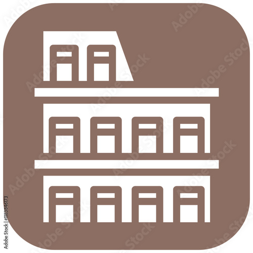 Colosseum vector icon illustration of Italy iconset.