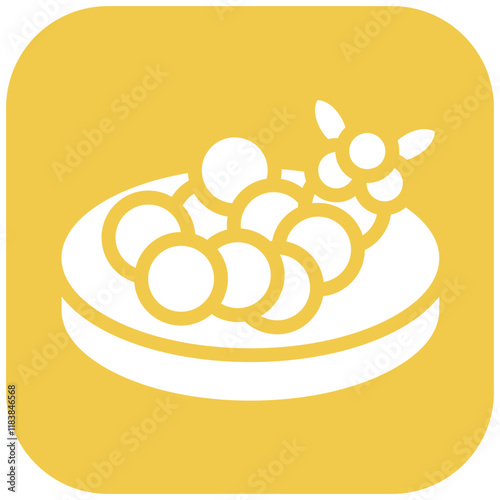 Caprese Salad vector icon illustration of Italy iconset.