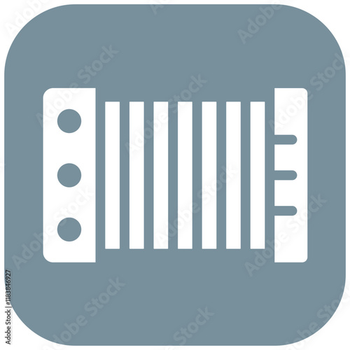 Accordion vector icon illustration of Festa Junina iconset.