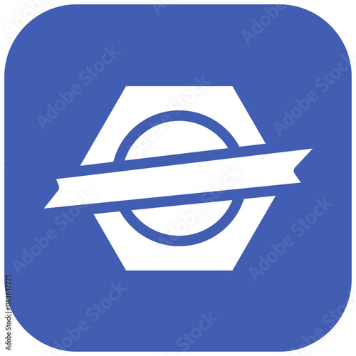 Tainted Badge vector icon illustration of Corruption iconset.