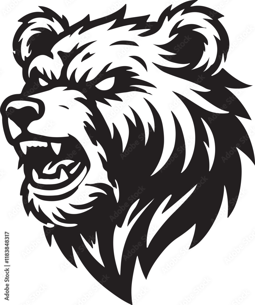 Fototapeta premium Bear head mascot