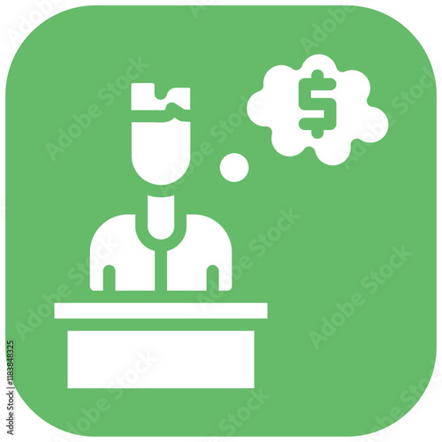 Bribed Witness vector icon illustration of Corruption iconset.