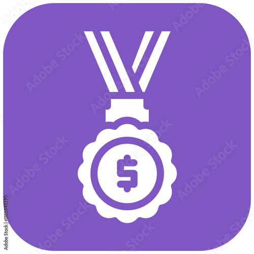 Tarnished Medal vector icon illustration of Corruption iconset.