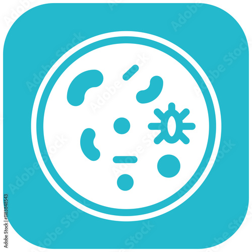Pathogen Microscope vector icon illustration of Infectious Diseases iconset.