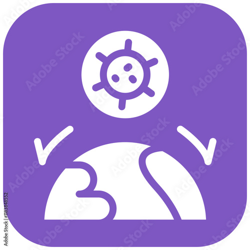 Contagious Globe vector icon illustration of Infectious Diseases iconset.