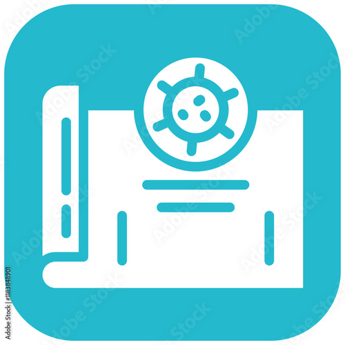 Outbreak Map vector icon illustration of Infectious Diseases iconset.