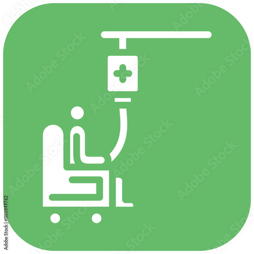 Chemo Port vector icon illustration of Chemotherapy iconset.