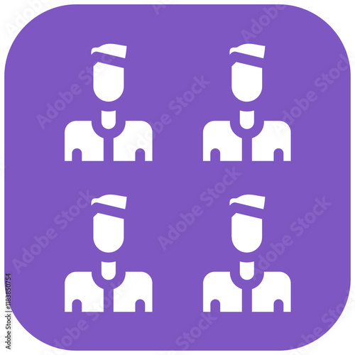 Squad vector icon illustration of Friendship iconset.