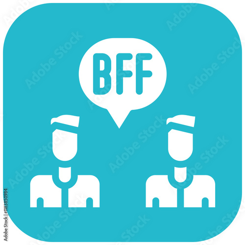Best Friend Forever vector icon illustration of Friendship iconset.