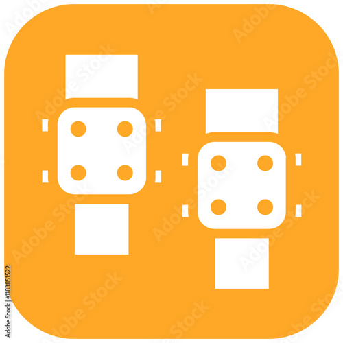 Kneepad vector icon illustration of Rugby iconset.