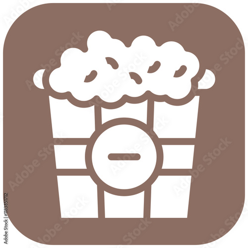 Popcorn vector icon illustration of Rugby iconset.