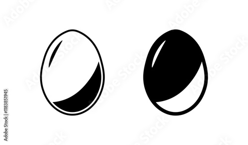 Two circles, one is smiling and the other is frowning. Vector icons