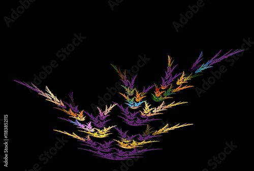 Computer generated fractal pattern and shape